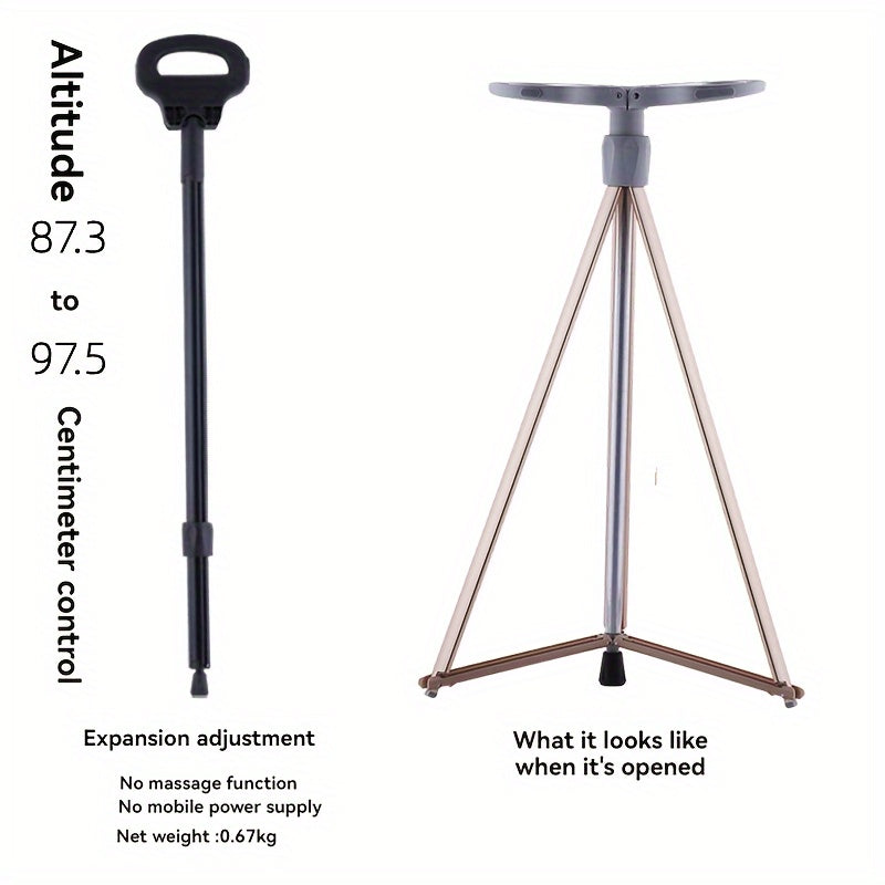 Portable Trekking Pole with Seat and Lock-3